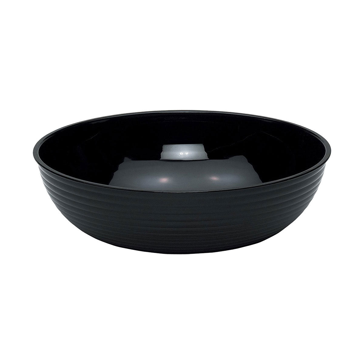 Cambro RSB8CW110 Round Ribbed Serving Bowl, Black, 1.65 qt.