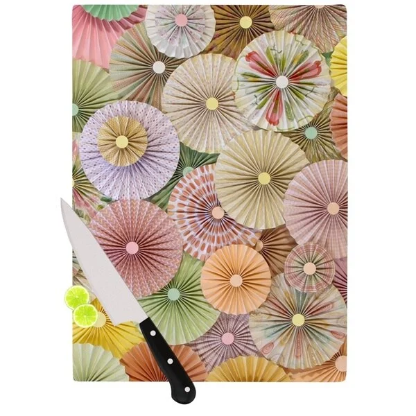 Kess InHouse Heidi Jennings 'Spring' Pastel Glass Abstract Cutting Board