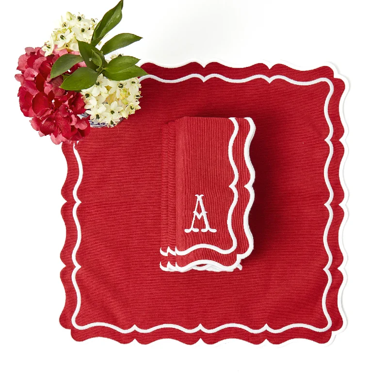 Katherine Berry Red Napkins (Set of 4)