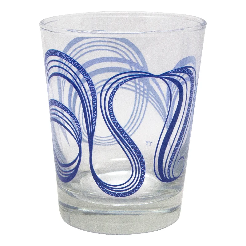 The Modern Home Bar Ribbon Dance Blue Old Fashioned Glass