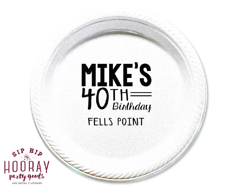 Custom Birthday Party Cake Plates #1866