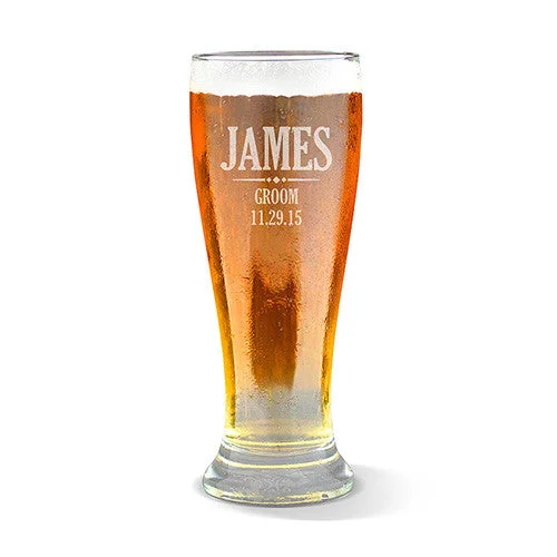 Groom Design Premium 425ml Beer Glass