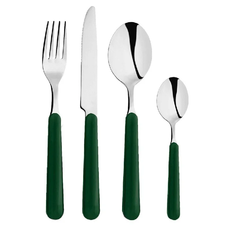 Abert Bolero Cutlery Set - Dark Green, 24 Pieces