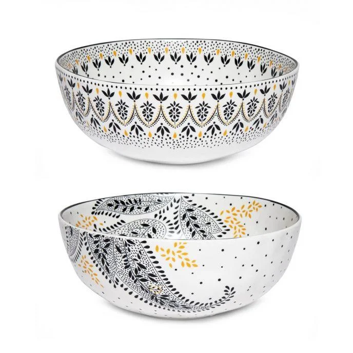 Sara Miller Artisanne Noir Set of 2 Large Bowls