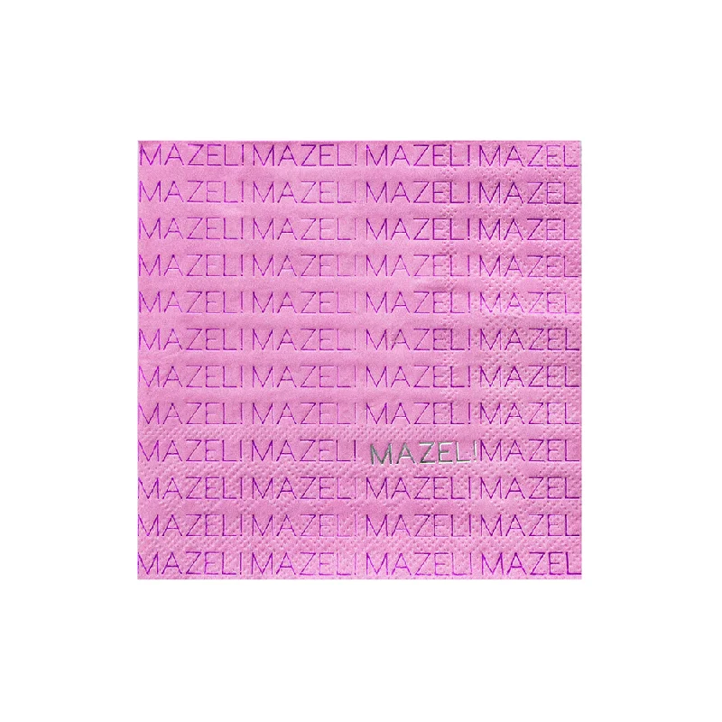 Pink "Mazel" Cocktail Napkins