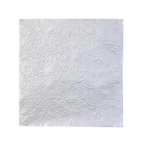 Silver Embossed Large Napkins