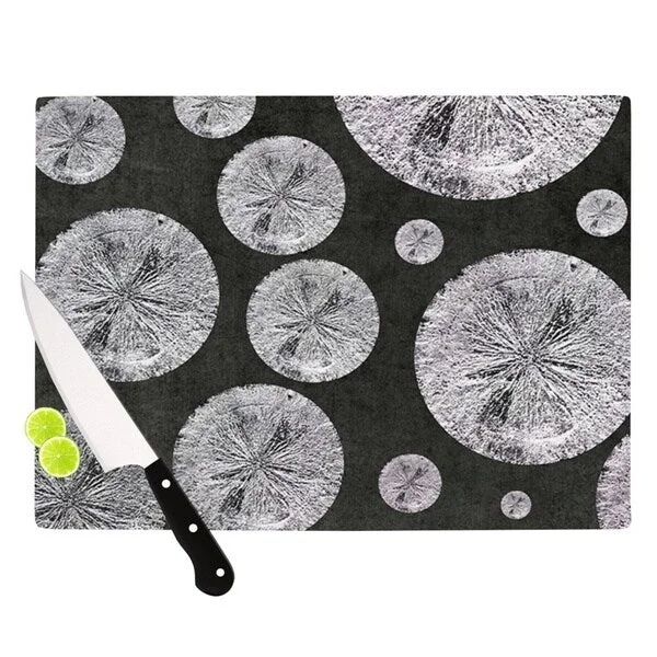 KESS InHouse Iris Lehnhardt 'Pyrite' Black Grey Cutting Board