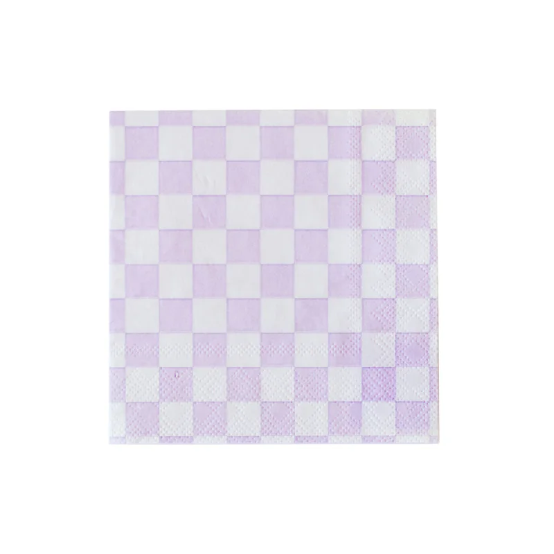 Check It! Purple Posse Cocktail Napkins