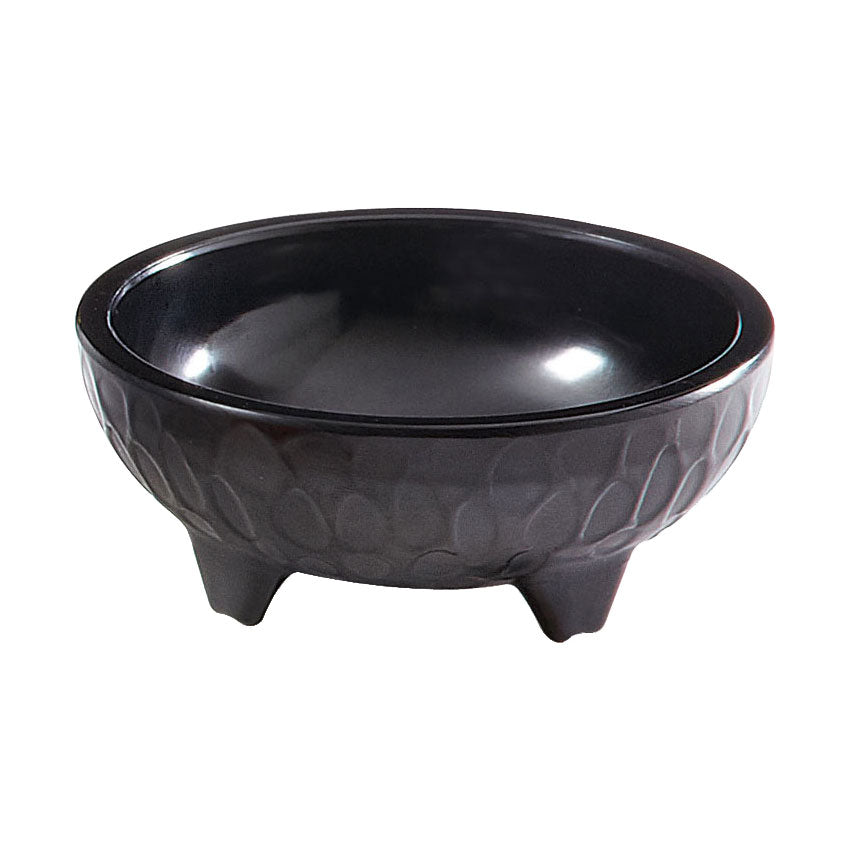 GET Melamine MOJ-801-BK Melamine Molcajete Salsa Dish, Black, 4 oz.