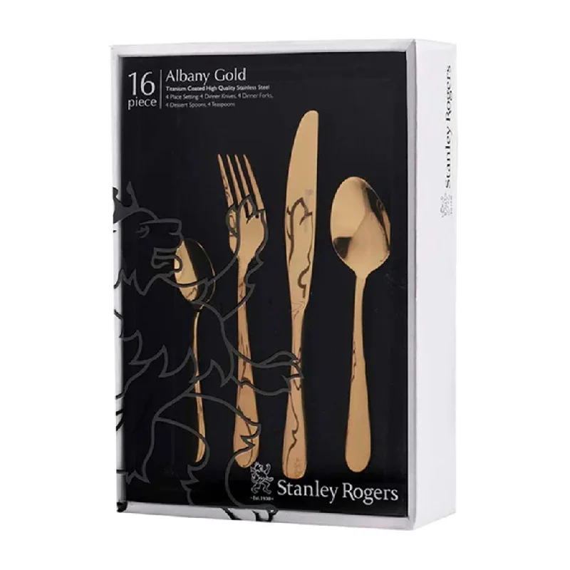 Stanley Rogers Albany 16 Pce Cutlery Set - Gold