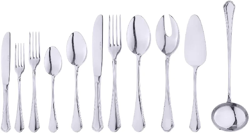 Abert Vintage Cutlery Set - Silver, 77 Pieces