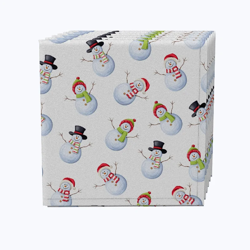 Winter Time Snowmen Cotton Napkins