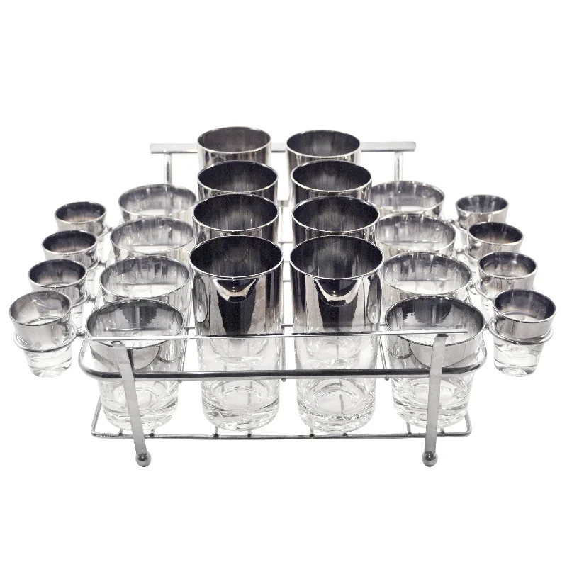 Mercury Fade 25 Piece Glass Caddy Set