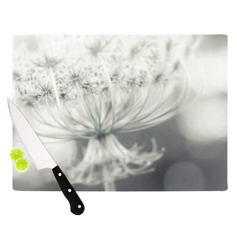 Kess InHouse Debbra Obertanec 'Queen' White Flower Cutting Board