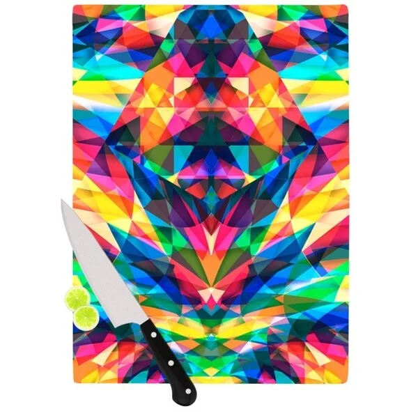 KESS InHouse Danny Ivan 'Day We Met' Rainbow Geometric Cutting Board