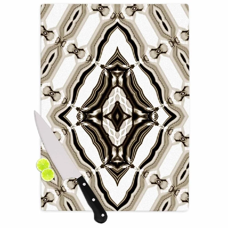 Kess InHouse Dawid Roc 'Inspired By Psychedelic Art 6' Brown Pattern Cutting Board