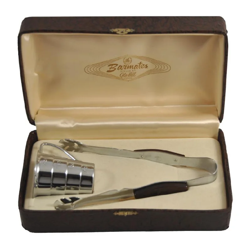 Glo Hill Jigger & Tongs Bar Tool Set