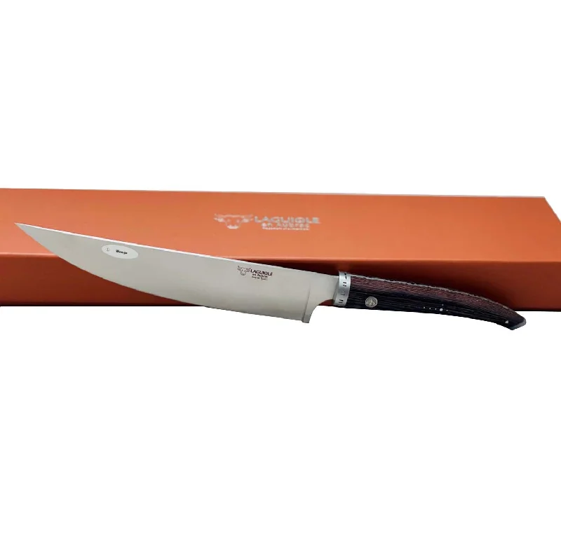 Laguiole en Aubrac Handcrafted Cuisine Gourmet Chef's Knife With Wenge Wood Handle, 8-Inches