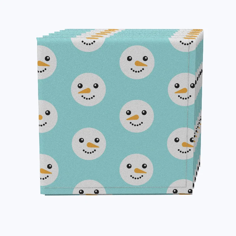 Snowman Faces Cotton Napkins