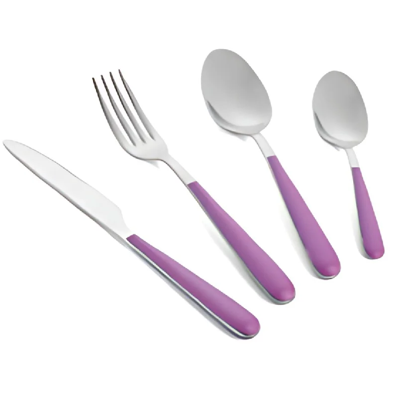 Abert One Cutlery Set - Purple, 24 Pieces