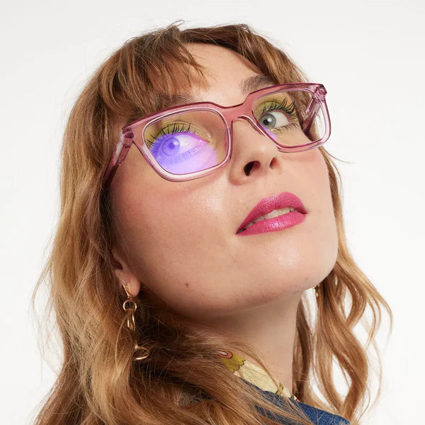 Holly Glossy Screen Glasses - Blush