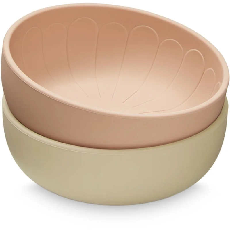 Cam Cam Copenhagen Silicone Bowls 2-pack Flower Coral Mix