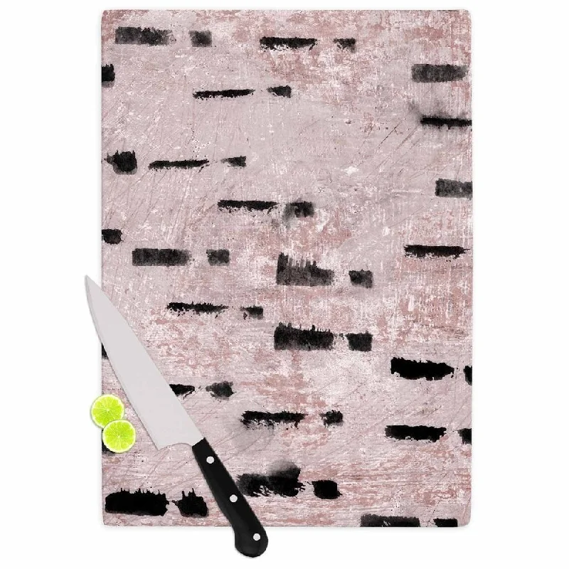 Kess InHouse Iris Lehnhardt 'Texture and Pattern 1' Pink Glass Cutting Board