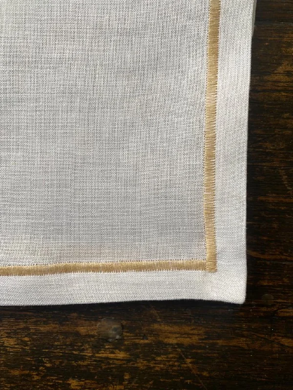 White Linen - Napkin Gold (Set of 2)