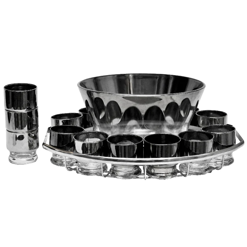 Mercury Fade Punch Bowl Caddy Set