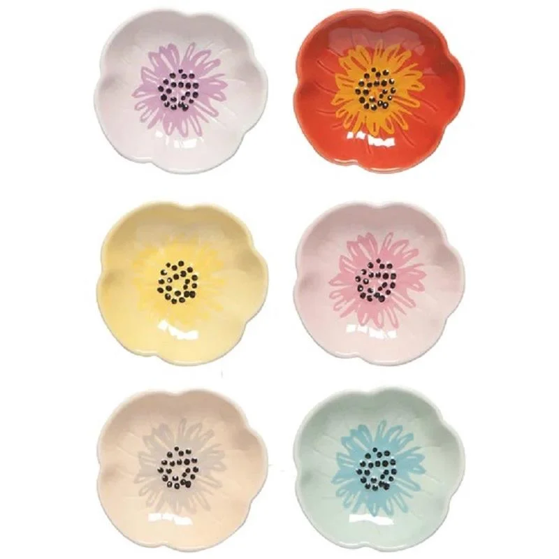 Now Designs Flower Pinch Bowl Set - 6 Pack