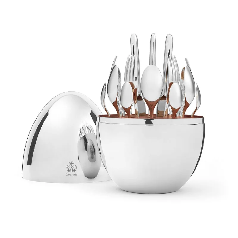 24-Piece Silver Plated Flatware Set with Silver Storage Capsule