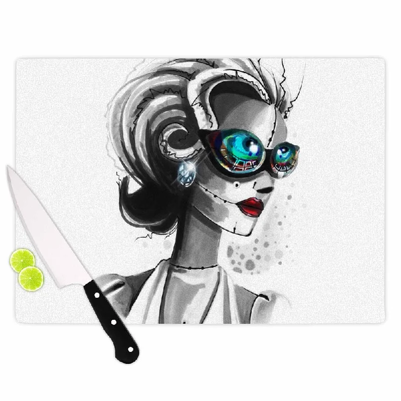 Kess InHouse Ivan Joh 'Miss Monroe' Multicolored Tempured Glass Cutting Board