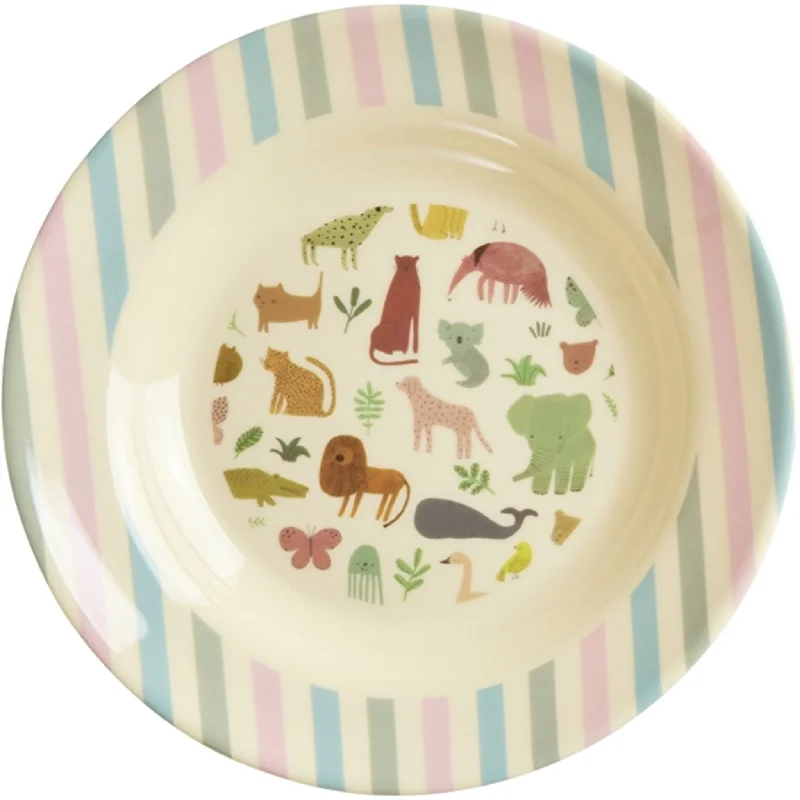 RICE Sweet Jungle Print Melamine Childrens Bowl