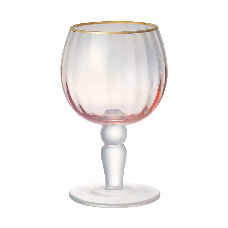 Opal Molded Goblet Pink