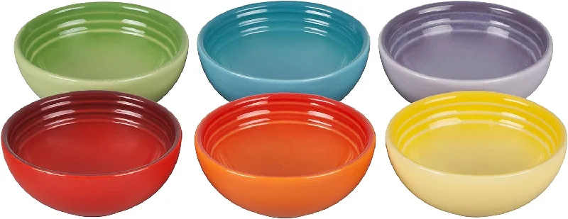 Le Creuset Set of 6 - 2 oz. Pinch Bowl Gift Set -  Multi Color