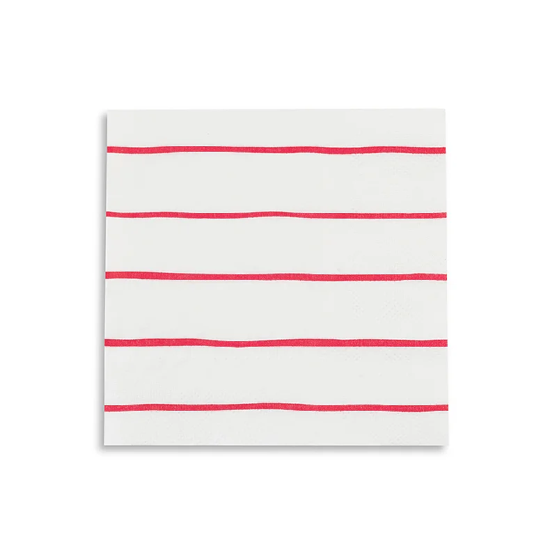 Candy Apple Frenchie Striped Petite Napkins