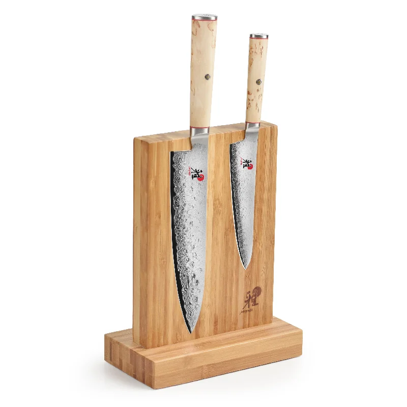 Miyabi Birchwood SG2 3 Piece Magnetic Knife Stand Set