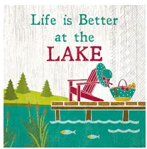 Better at the Lake (Beverage Napkin)