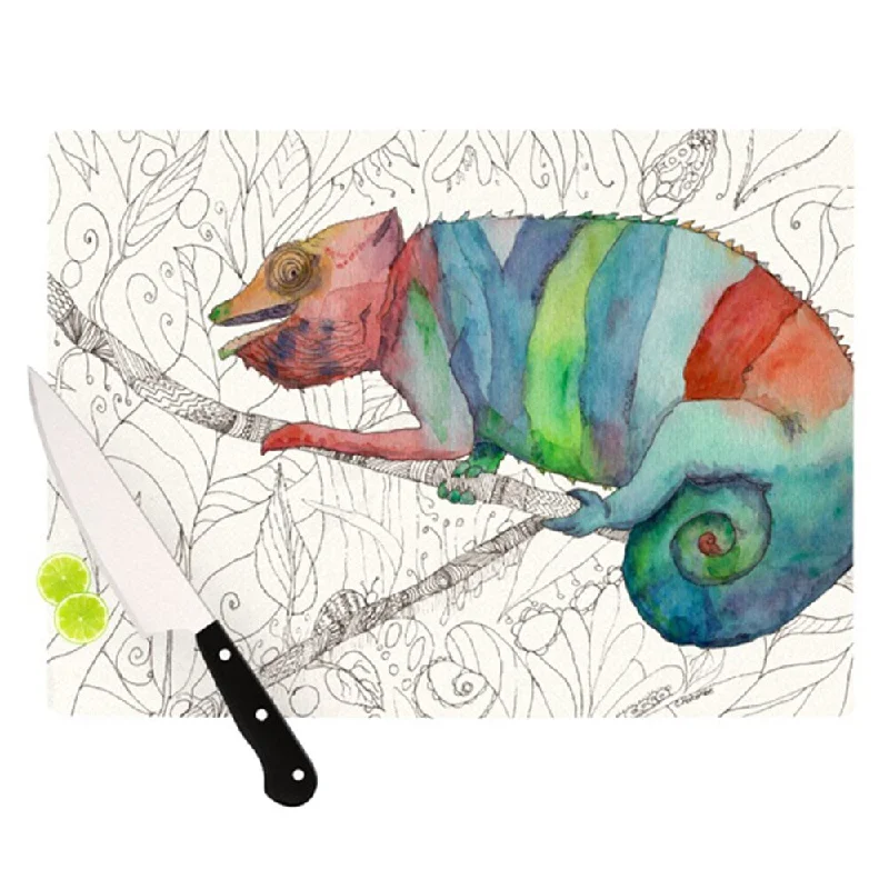 KESS InHouse Catherine Holcombe 'Chameleon Fail' Cutting Board