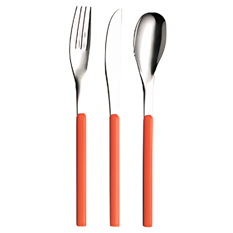 Abert Miro Cutlery Set - Red, 24 Pieces