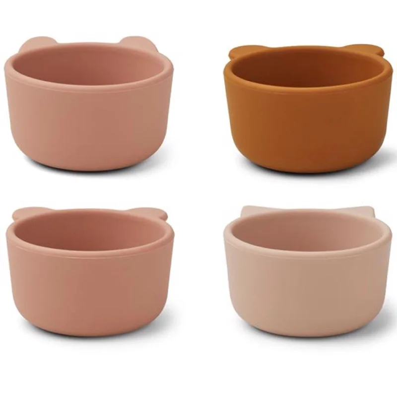 Liewood Malene Silicone Bowls 4-Pack Rose Multi Mix