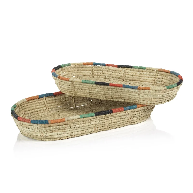 Zina Coiled Nesting Baskets Set of 2  - Multicolor