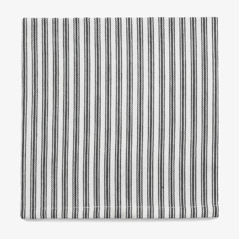 Ticking Stripe Napkin Grey 45 x 45cm Set Of Six