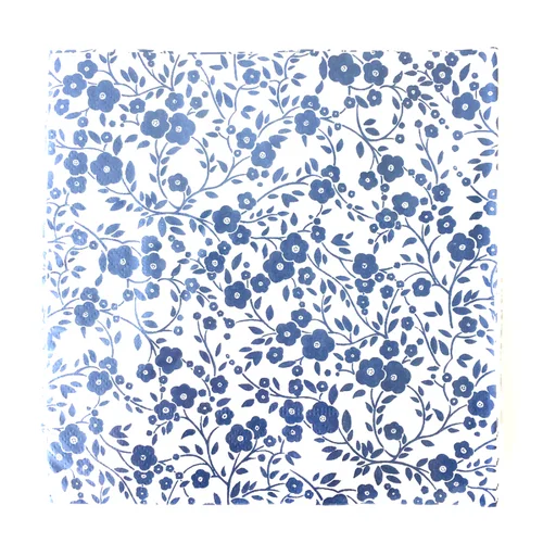 Blue Floral Print Large Napkins