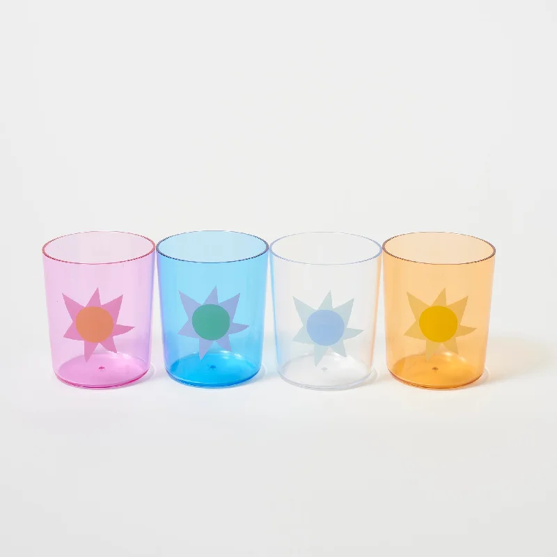 SUNNYLiFE Poolside Highball Tumbler Utopia Multi Set of 4