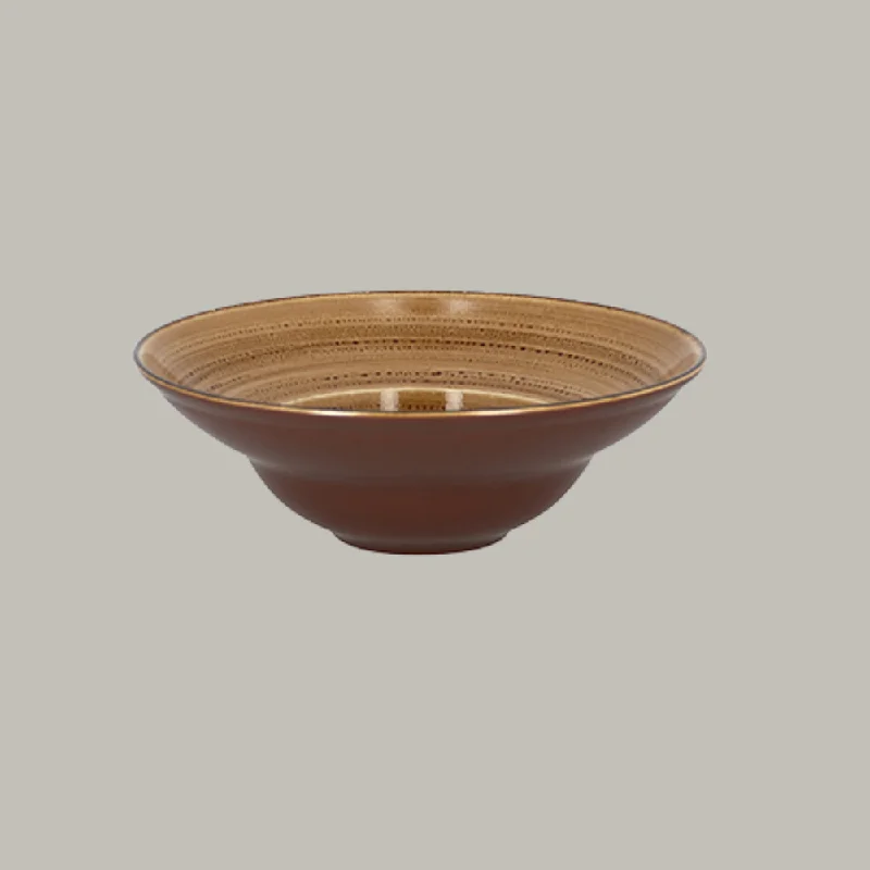 Twirl Extra Deep Round Plate - Shell Brown 23cm