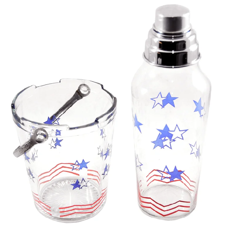 Stars & Stripes Cocktail Shaker & Ice Bucket Set