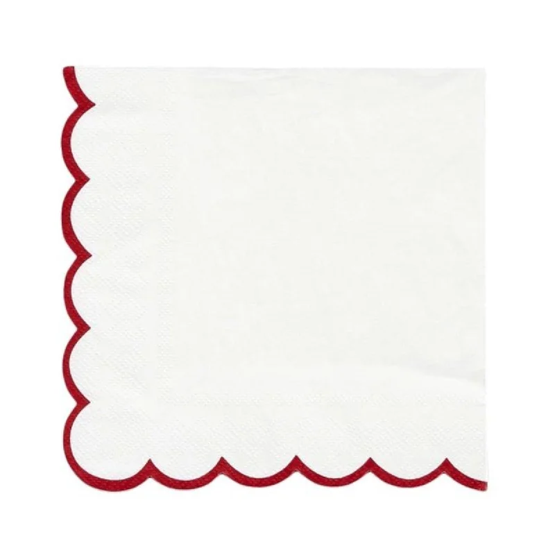 Gala Scalloped Napkins 33cm (Pack of 20)