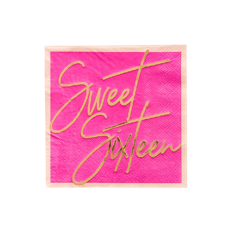 "Sweet Sixteen" Cocktail Napkins