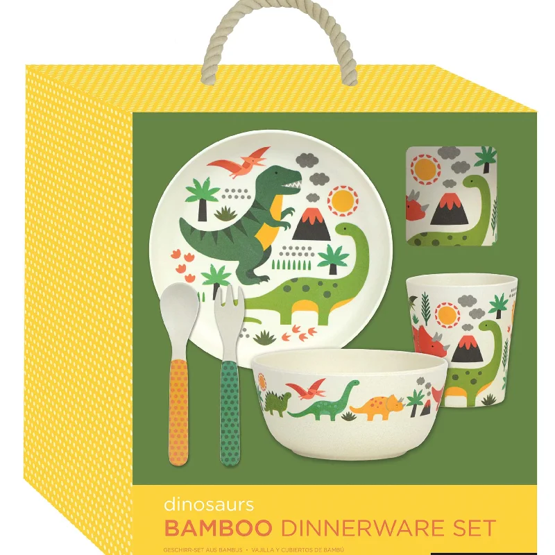 Petit Collage Bamboo Dinnerware Set Dinosaurs